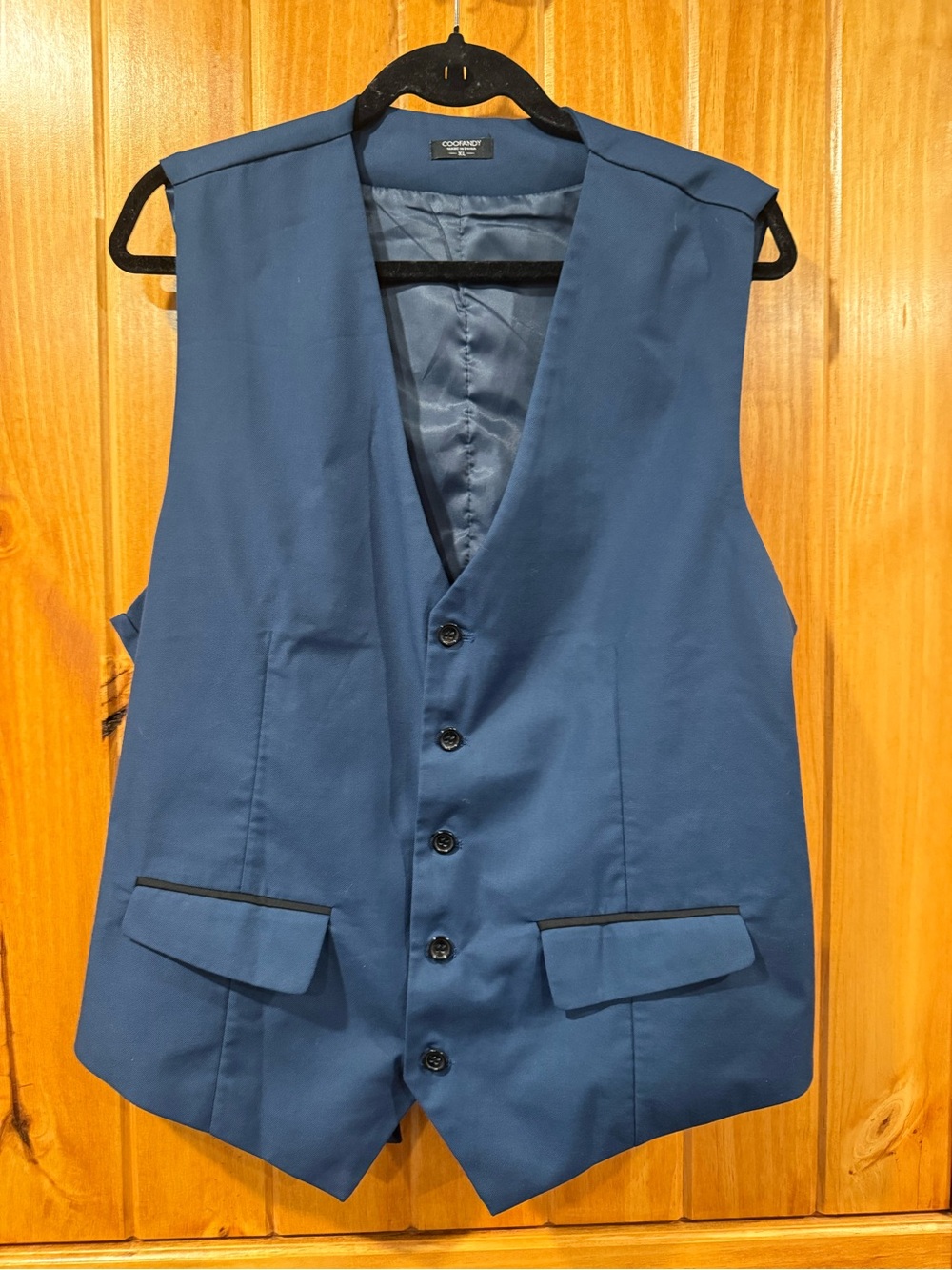 Coofandy navy blue dress vest